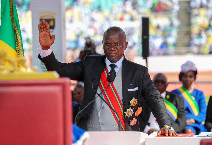 Brice Oligui Nguema lors de son investiture le 3 mai 2025. Photo: Droits réservés/Gabon Intelligent